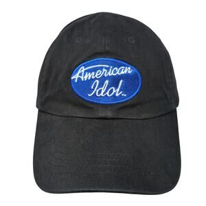 American Idol Fitted Baseball Hat Black One Size Embroidered 6 Panel